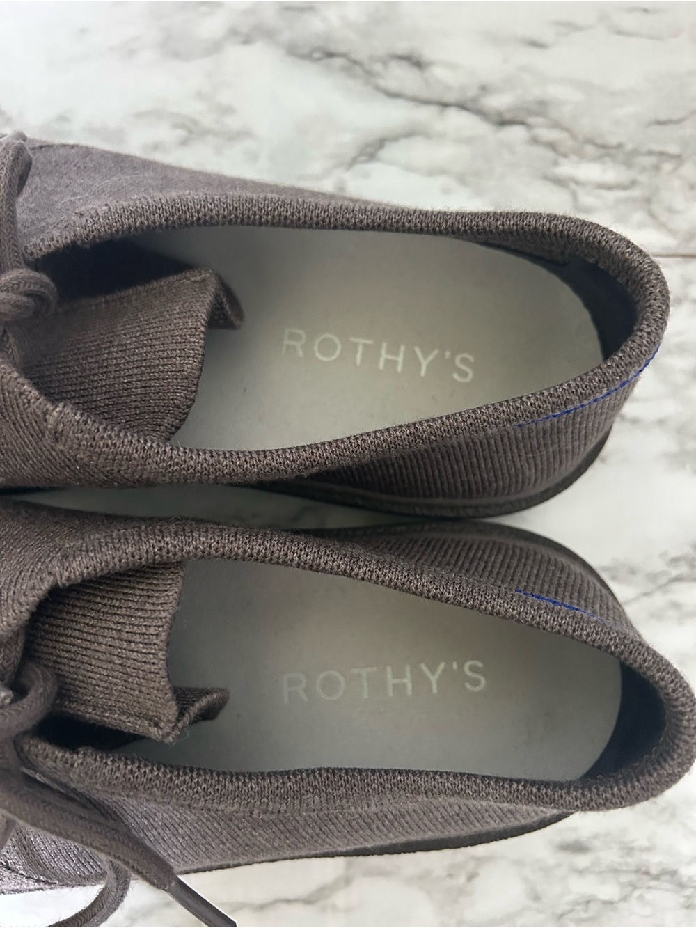 Rothy’s men’s size 11 The Monty Sneakers Lace Up dress shoe Gray Wool Blend Shoe - Picture 4 of 11